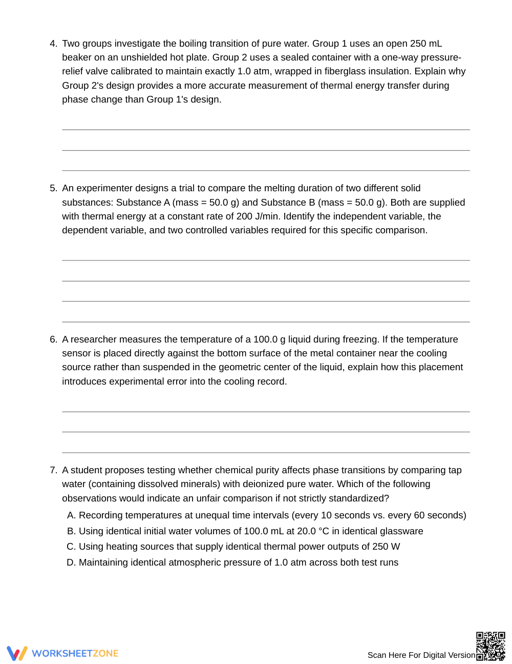Essential Fair Phase-Change Worksheet | Grade 7 Science - Page 3