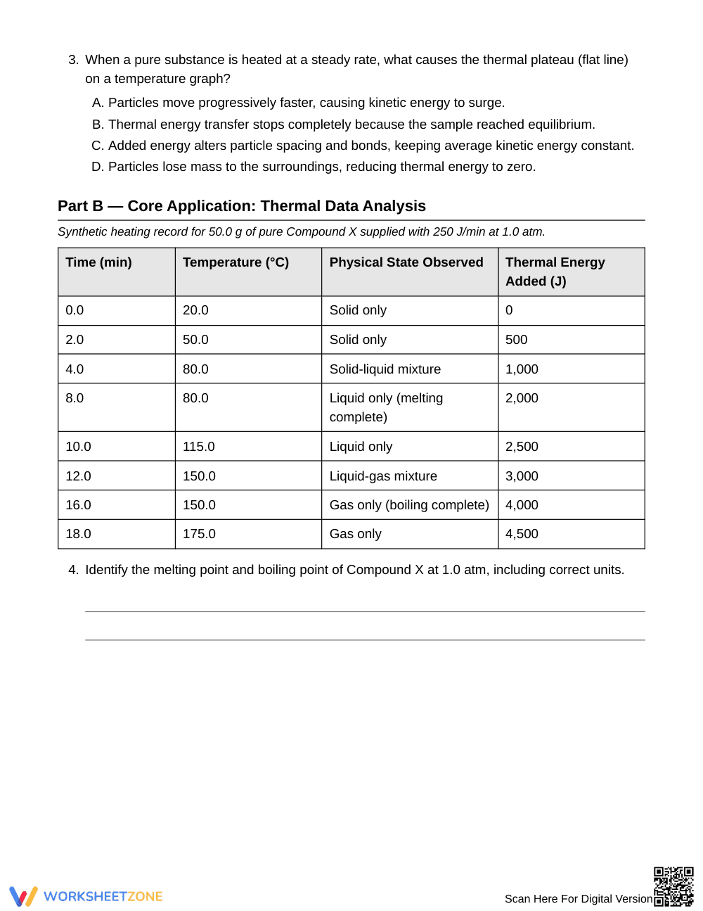Essential Thermal Phase Changes Worksheet | Grade 7 Science - Page 2