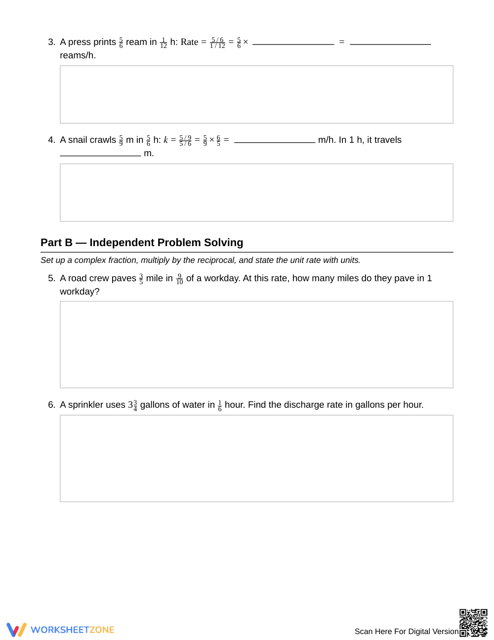 Essential Complex Unit Rates Worksheet | Grade 7 Math - Page 2
