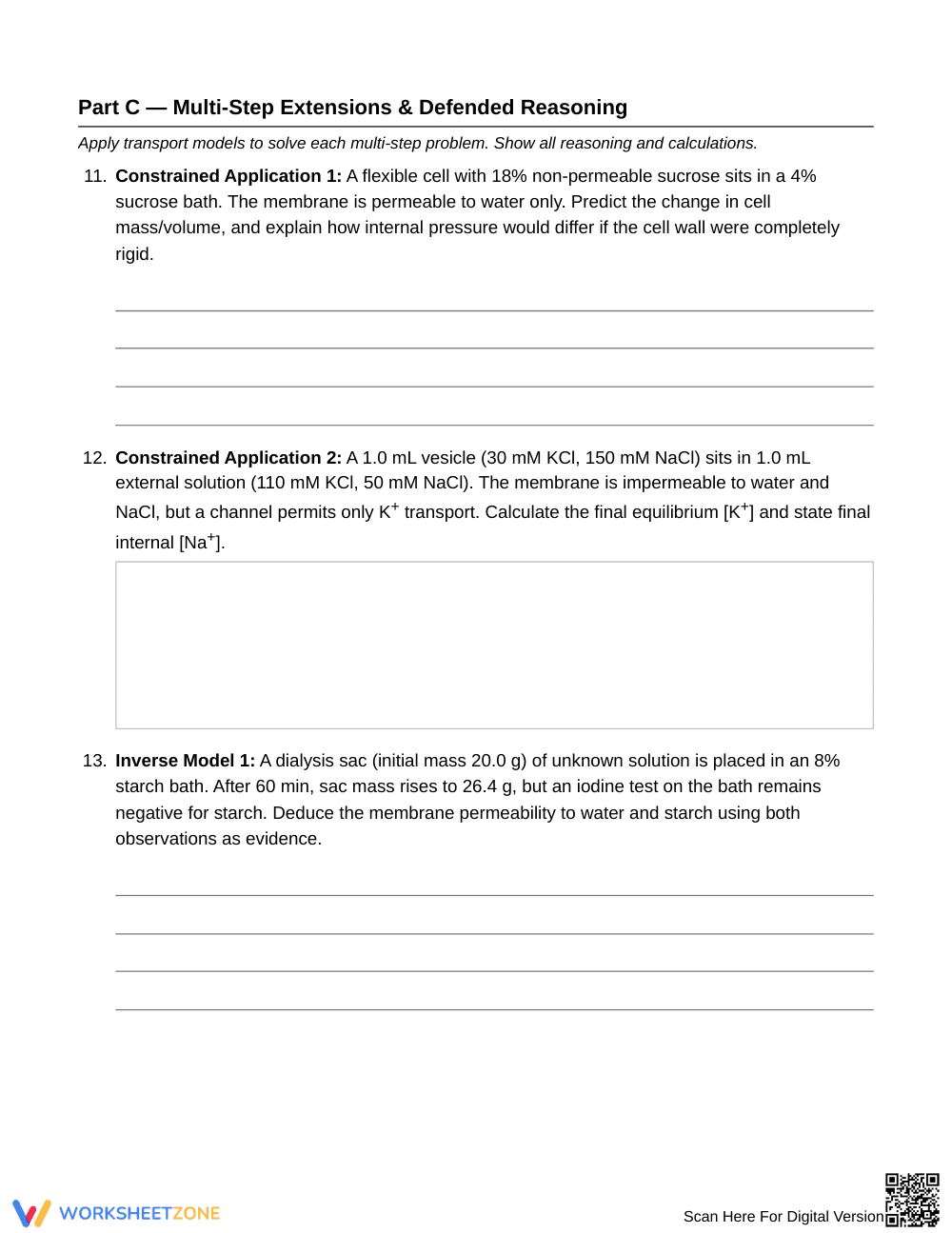 Complete Selective Permeability Worksheet | Grade 7 Science - Page 4