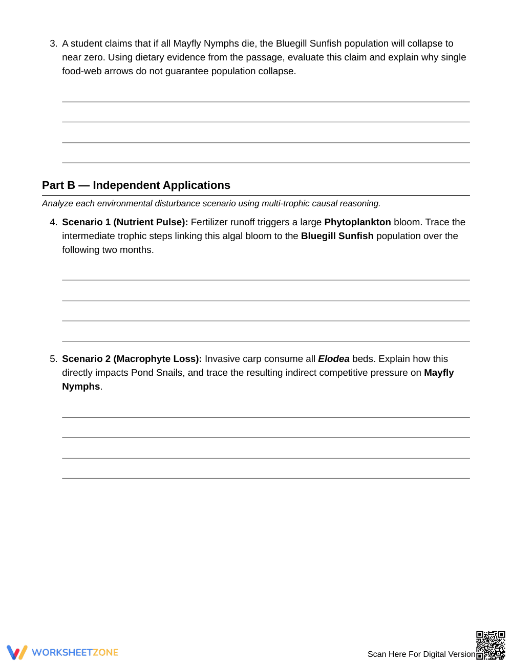 Essential Feeding Effects Worksheet | Grade 7 Science - Page 3
