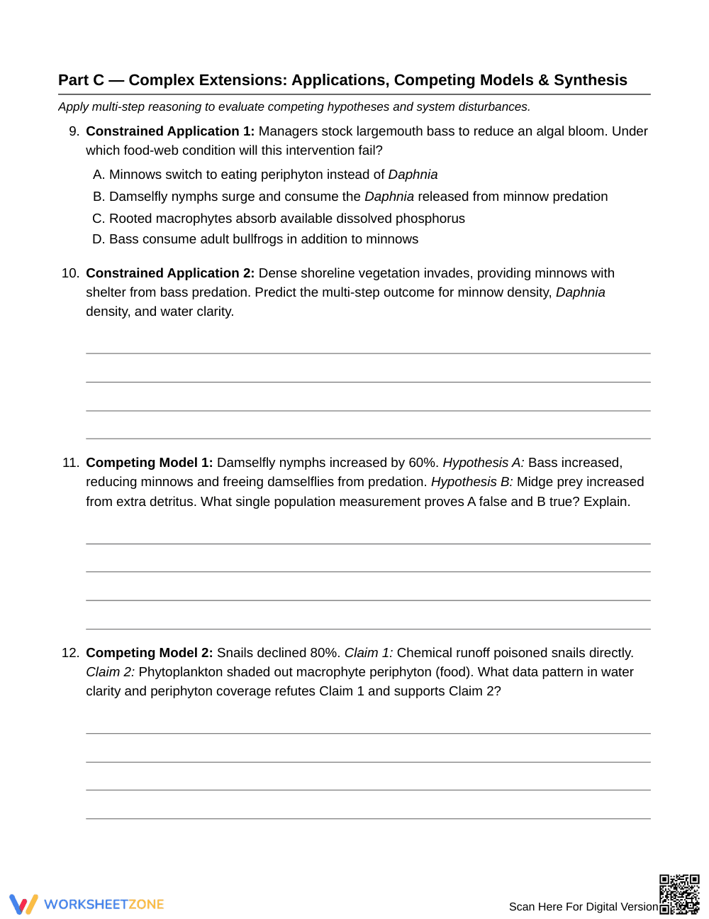 Ready Food Web Indirect Effects Worksheet | Grade 7 Science - Page 4