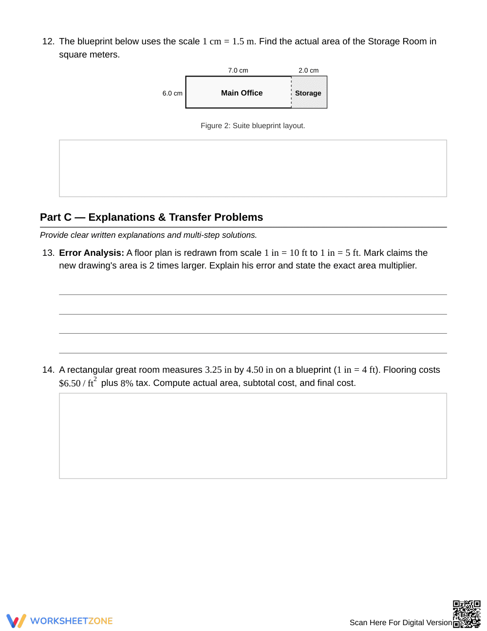 Essential Scale Factor & Lengths Worksheet | Grade 7 Math - Page 4