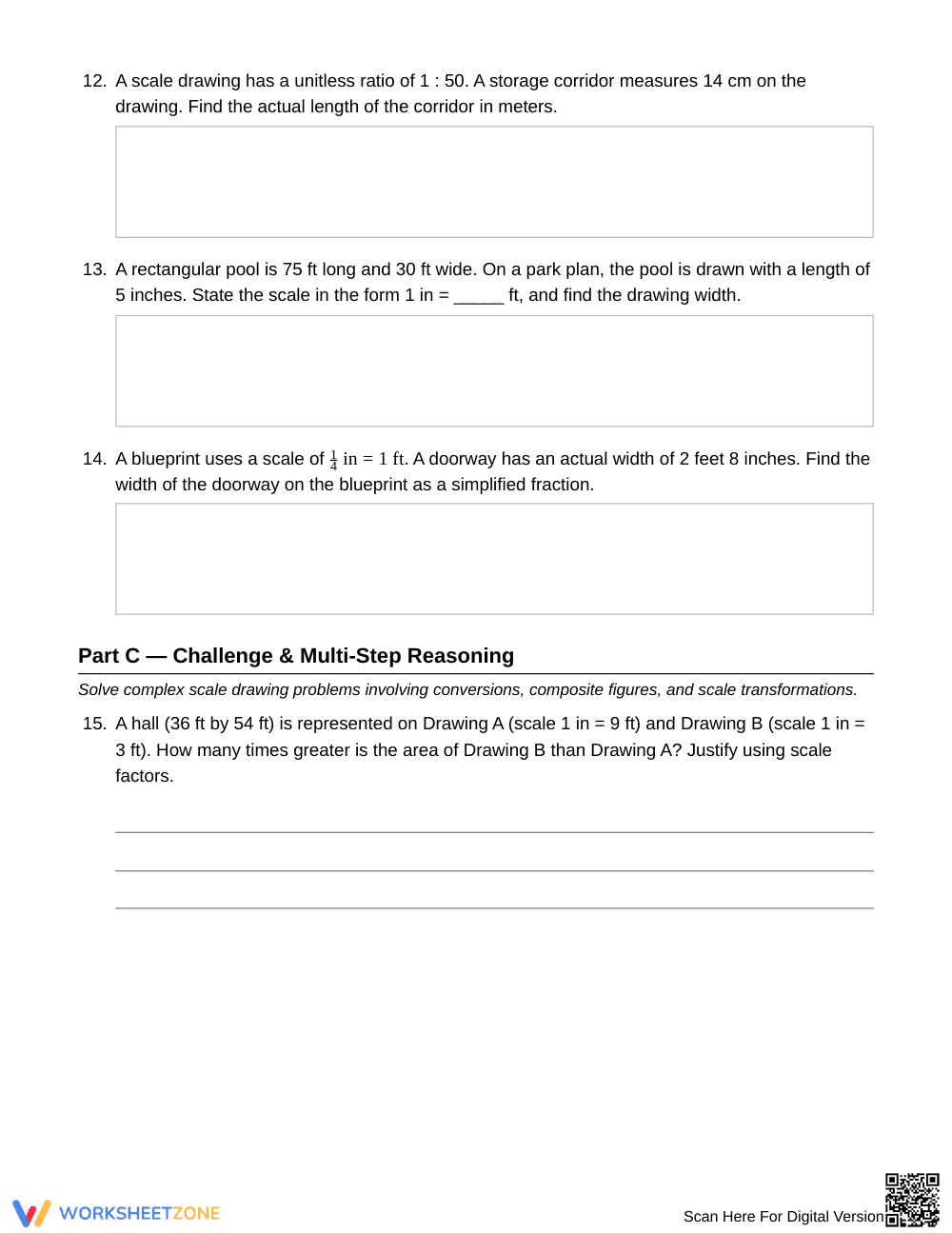 Essential Scale Copies Worksheet | Grade 7 Math - Page 4