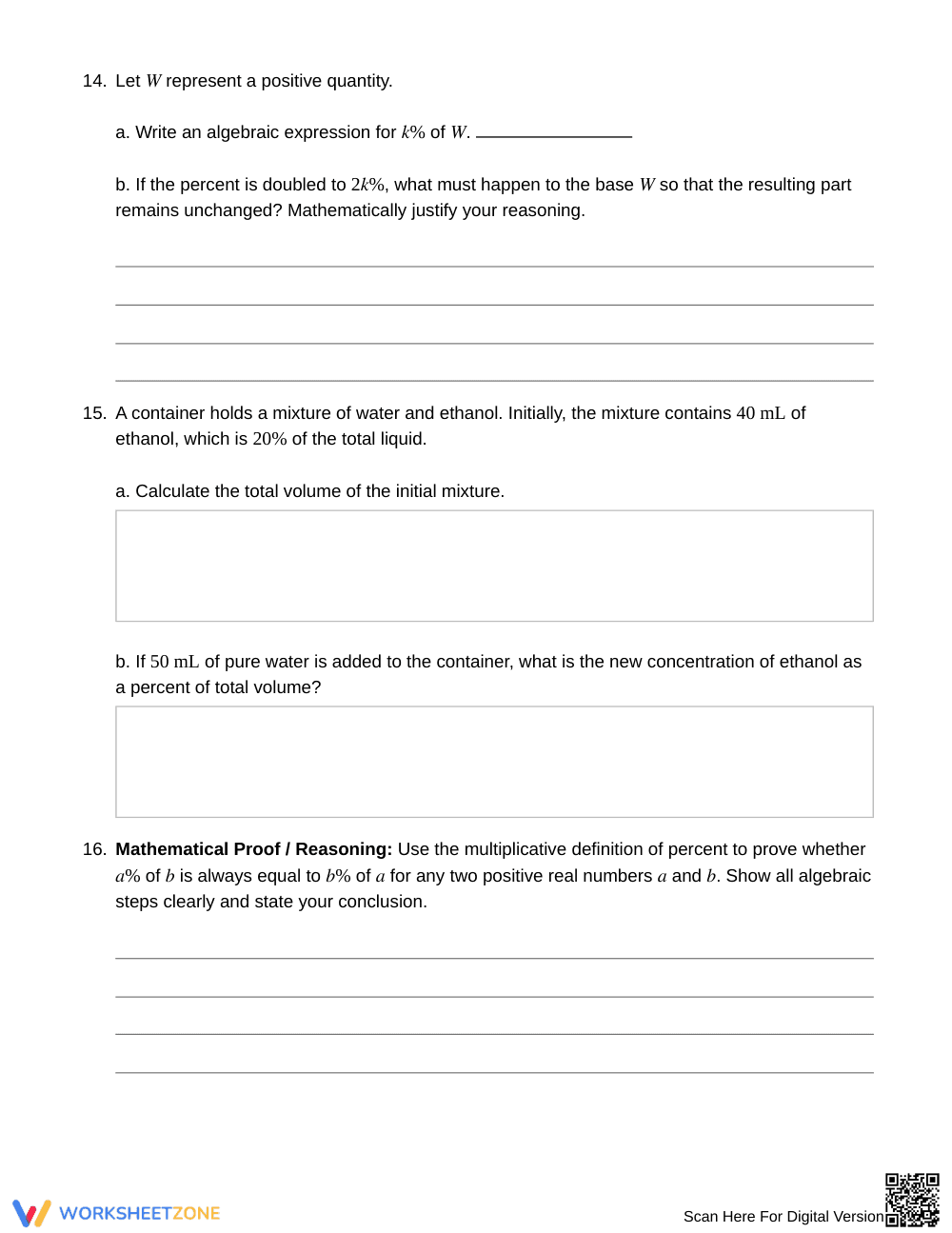 Complete Multiplicative Percent Worksheet | Grade 7 Math - Page 5
