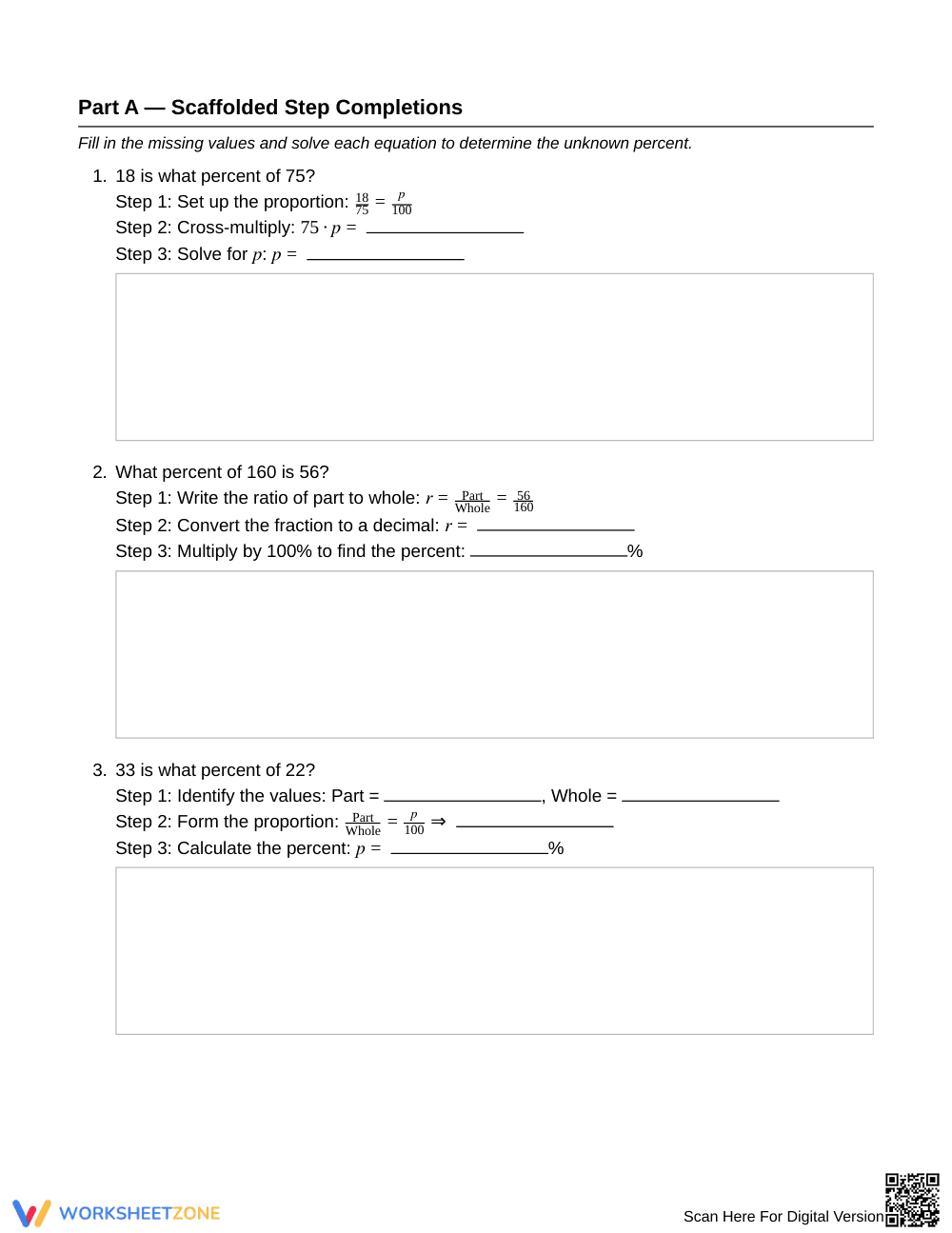 Essential Missing Percent Worksheet | Grade 7 Math - Page 2