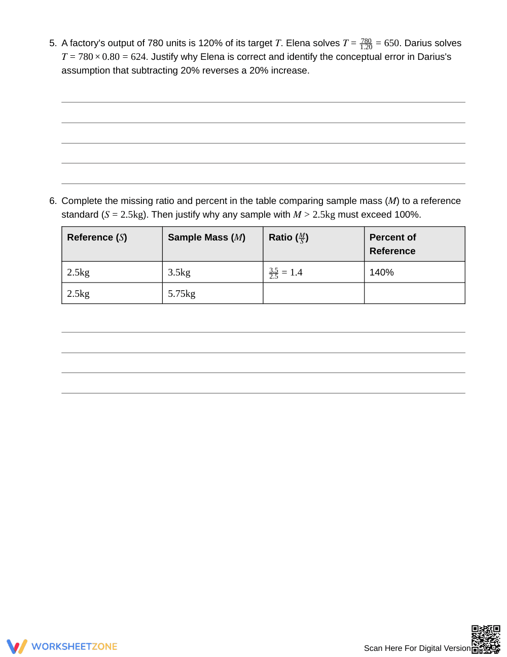 Complete Percents Above 100% Worksheet | Grade 7 Math - Page 3
