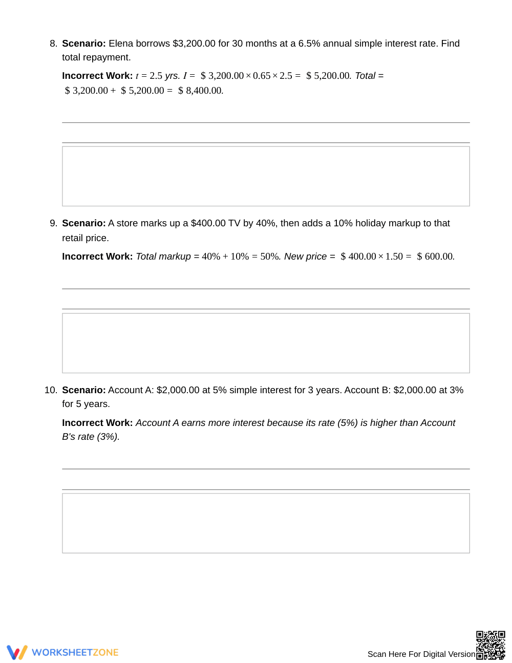Essential Successive Percents Worksheet | Grade 7 Math - Page 4