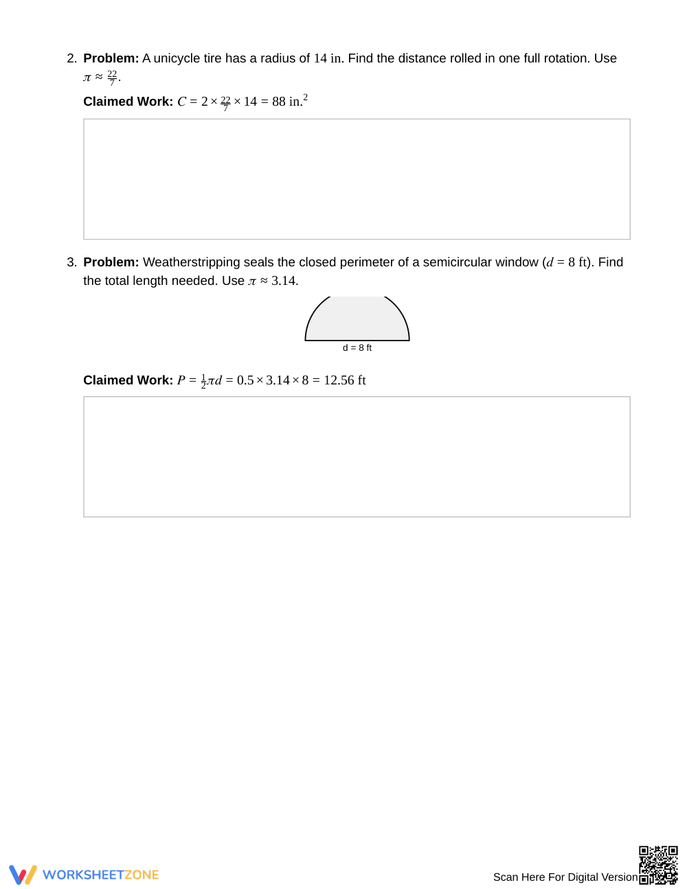 Essential Radius & Diameter Errors Worksheet | Grade 7 Math - Page 2