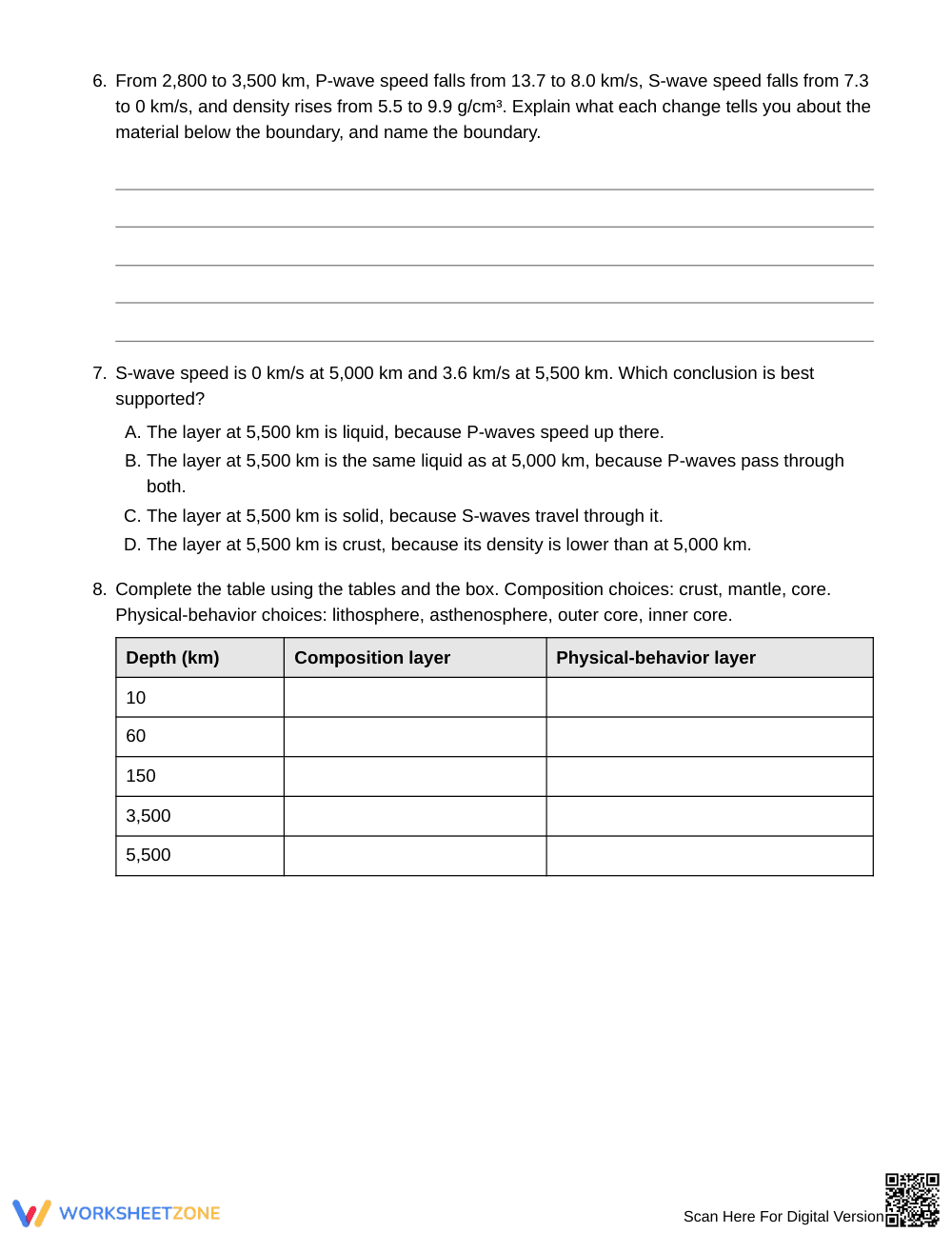 Ready Seismic-Velocity Records Worksheet | Grade 8 Science - Page 4