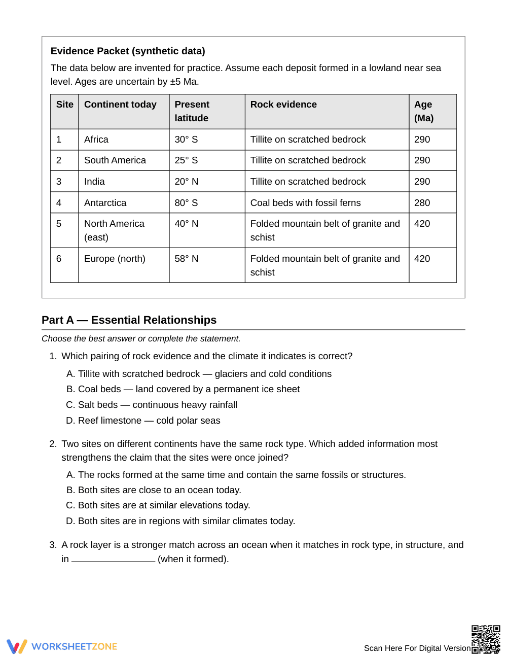 Essential Rock-Climate Matches Worksheet | Grade 8 Science - Page 2