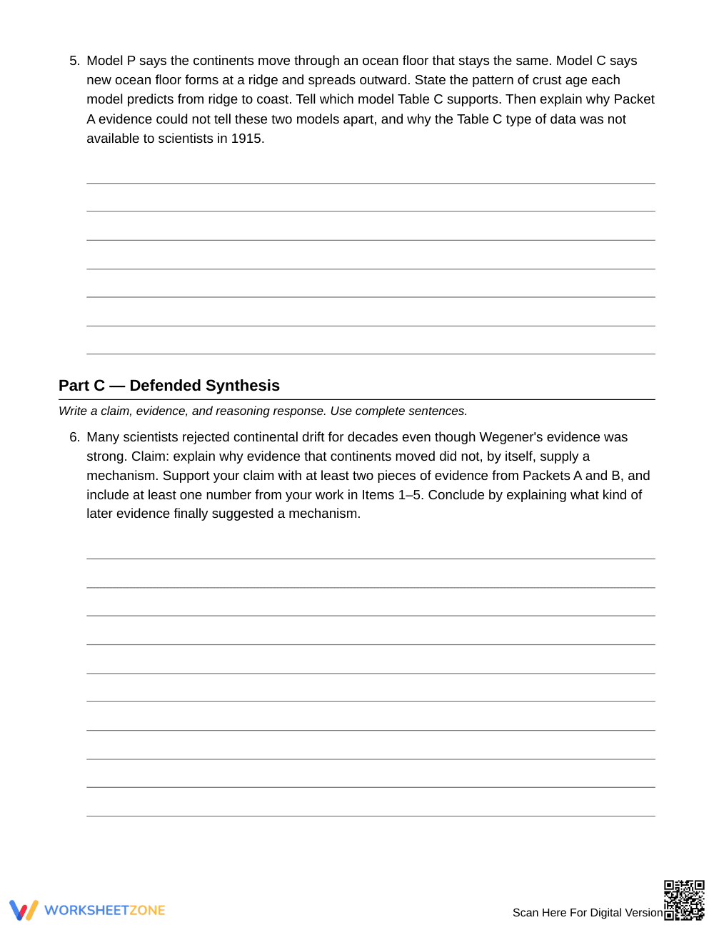 Printable Evidence vs. Mechanism Worksheet | Grade 8 Science - Page 5