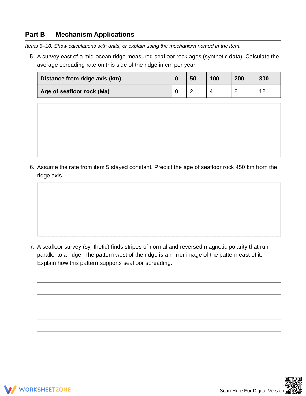 Printable Plate Motion Worksheet | Grade 8 Science - Page 3