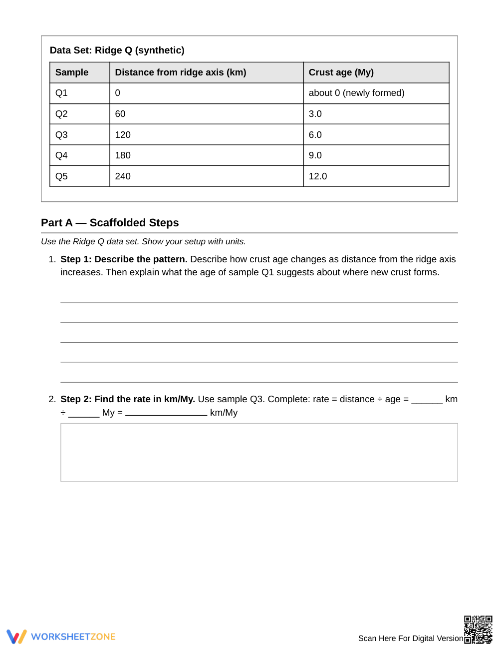 Printable Seafloor Spreading Worksheet | Grade 8 Science - Page 2