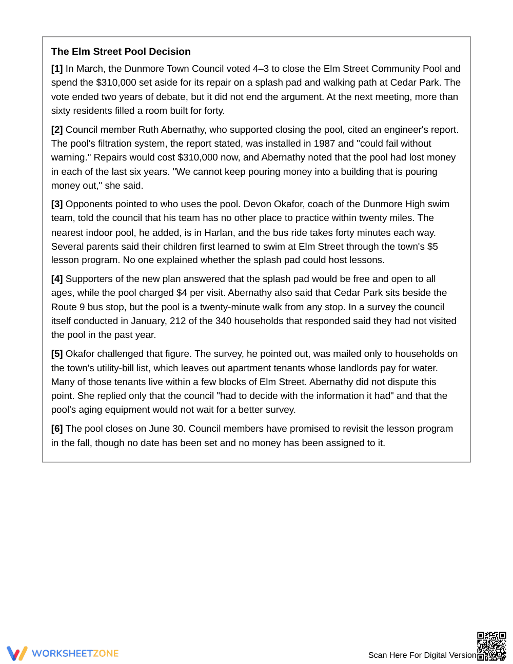 Printable Evidence & Inference Worksheet | Grade 8 ELA - Page 2