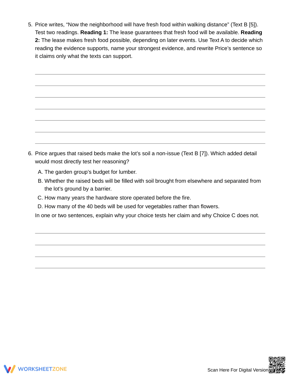 Printable What Text Cannot Establish Worksheet | Grade 8 ELA - Page 4