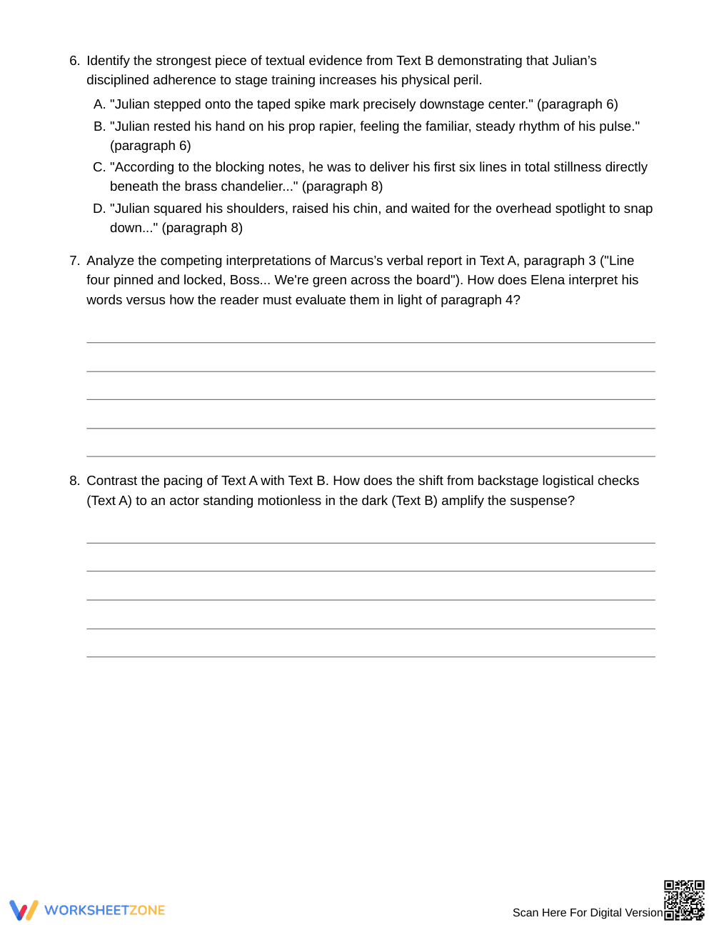 Complete Viewpoint Tension Worksheet | Grade 8 ELA - Page 4