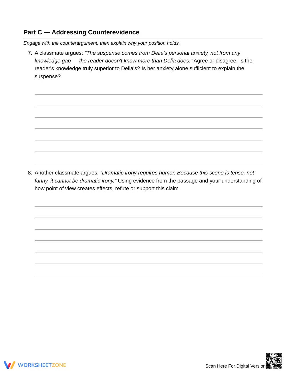 Essential Withholding Information Worksheet | Grade 8 ELA - Page 5