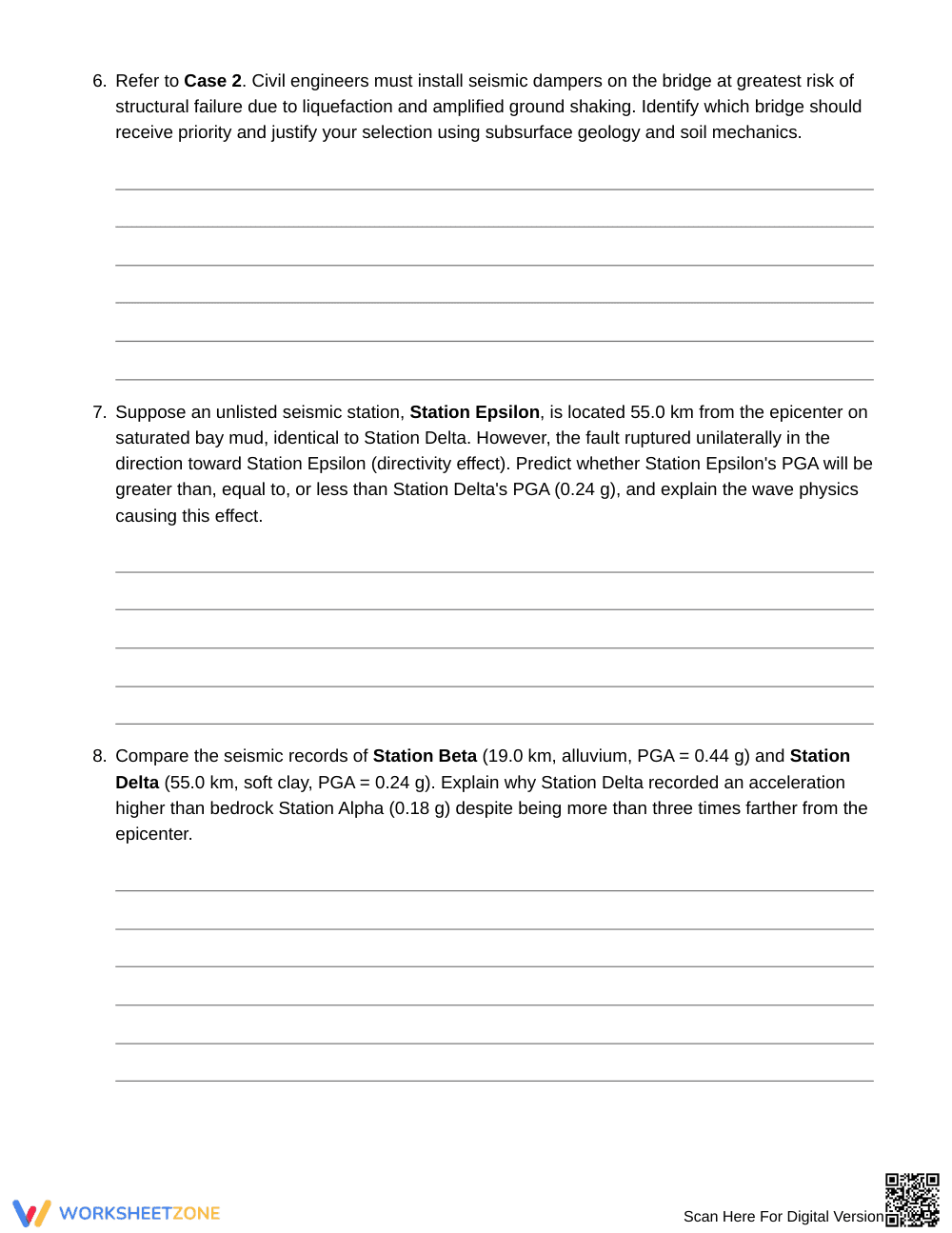 Complete Seismic Shaking Differences Worksheet | Grade 8 - Page 5