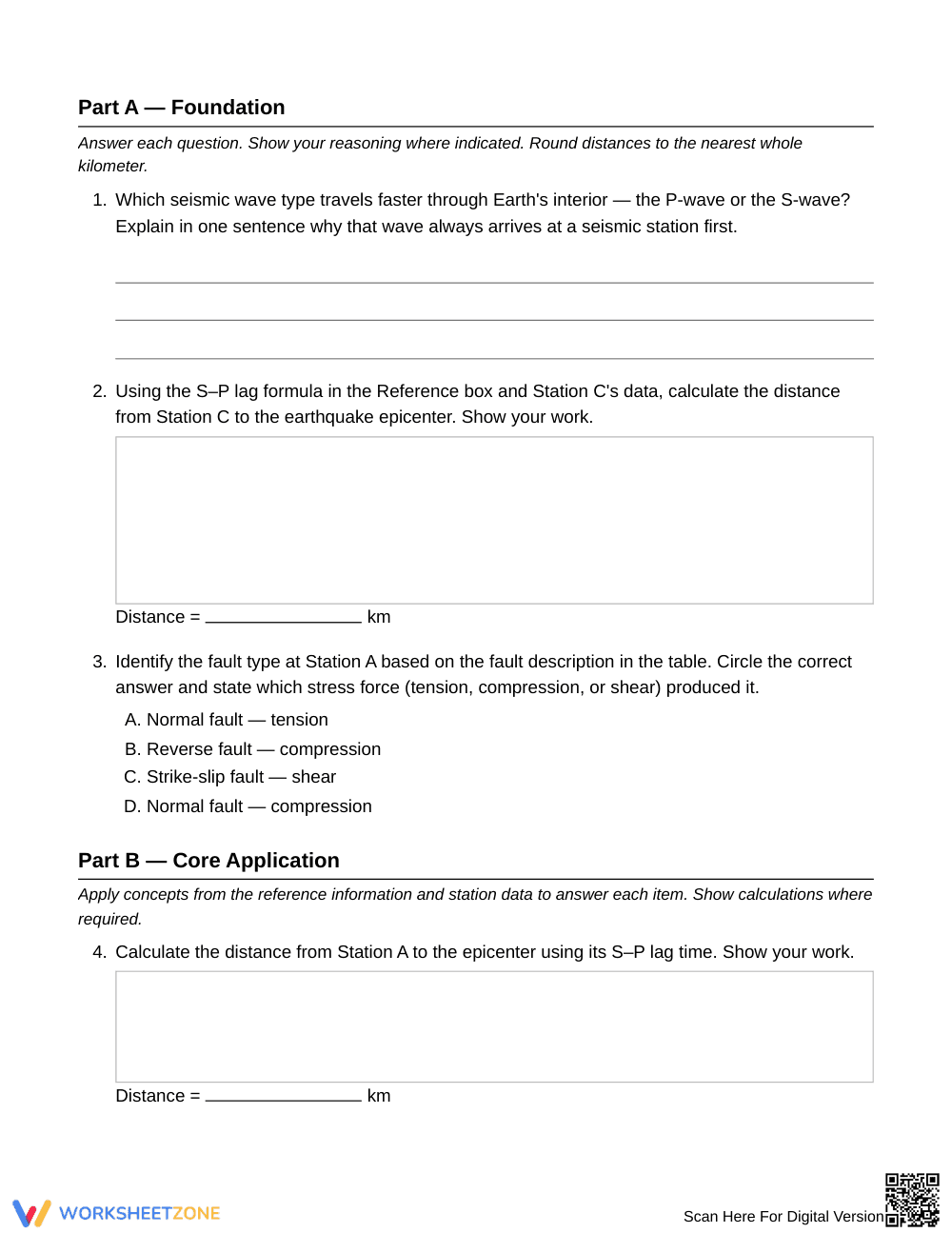 Printable Earthquake Evidence Worksheet | Grade 8 - Page 2