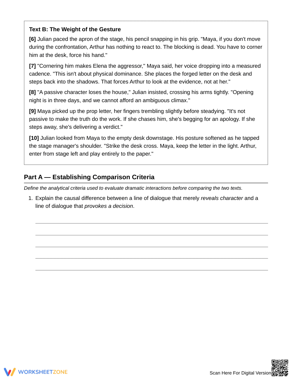 Complete Turning Incident Analysis Worksheet | Grade 8 ELA - Page 2