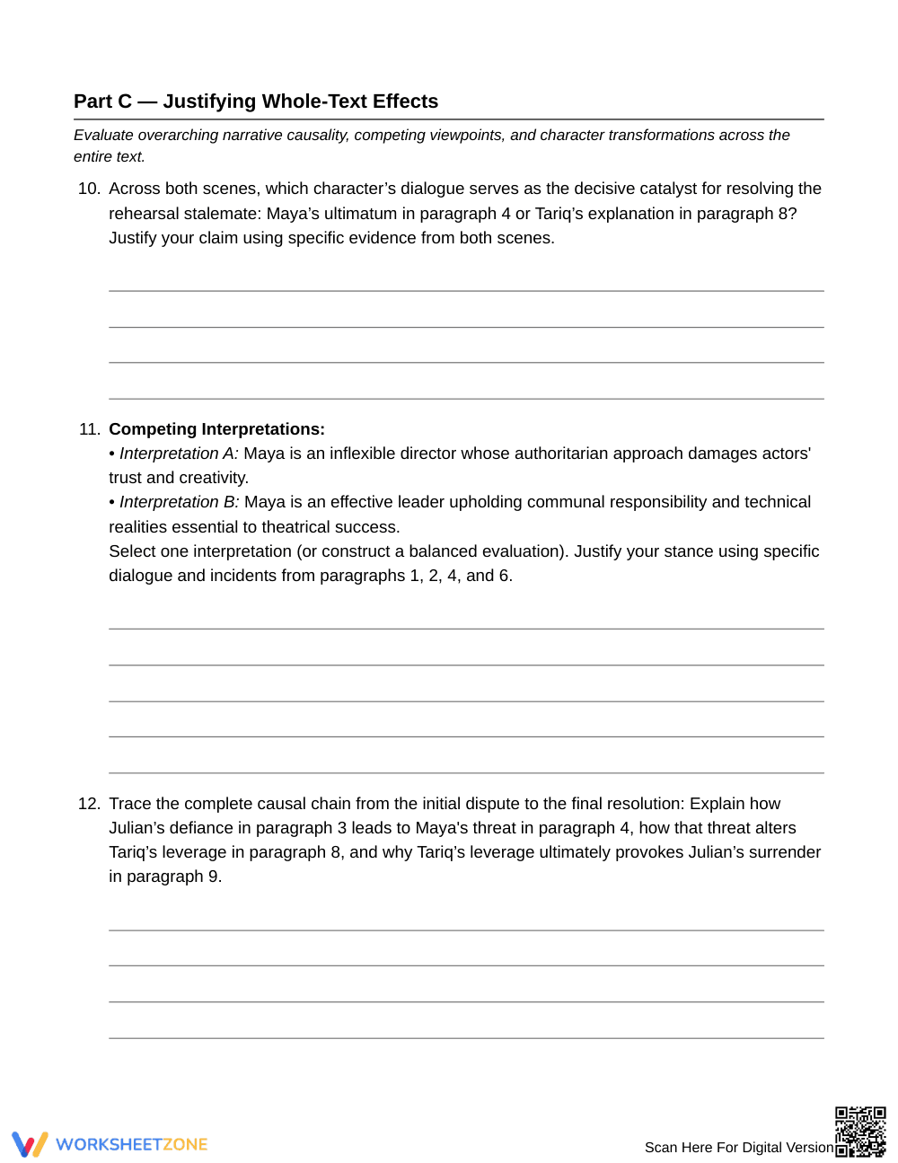 Complete Dialogue & Plot Conflict Worksheet | Grade 8 ELA - Page 5