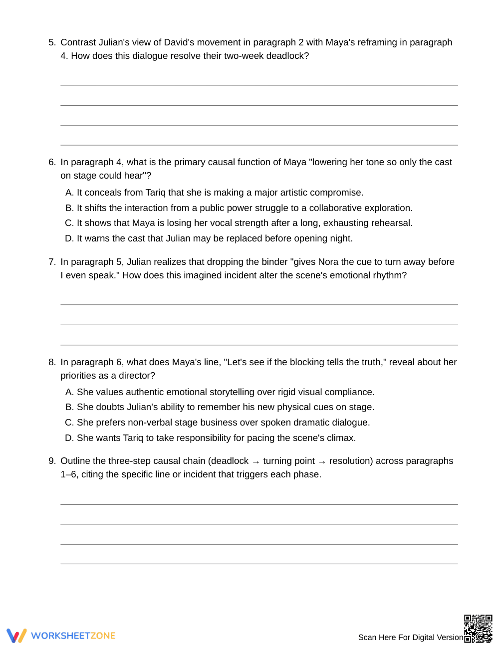Essential Dialogue and Incident Worksheet | Grade 8 ELA - Page 4