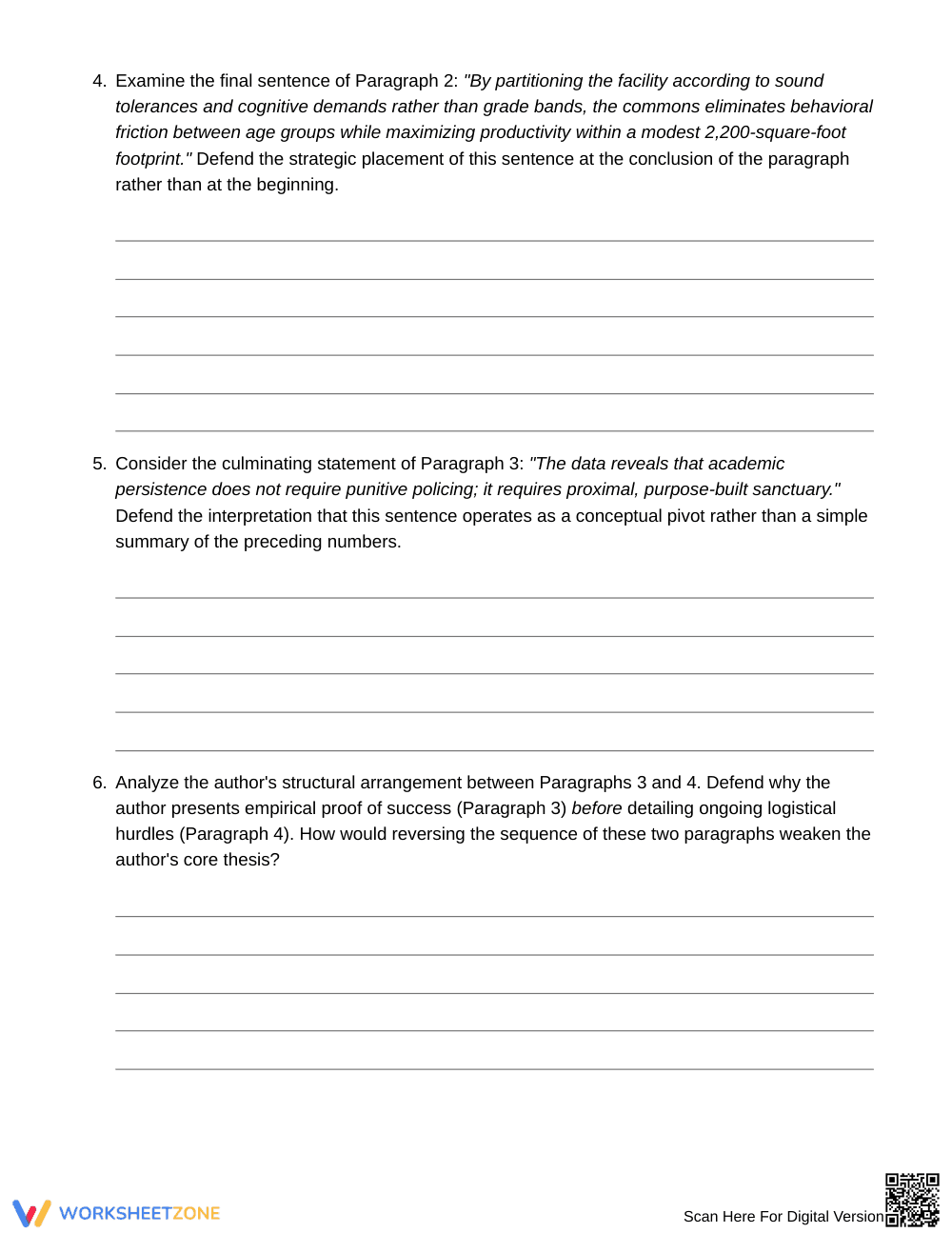 Essential Strategic Placement Worksheet | Grade 8 ELA - Page 4