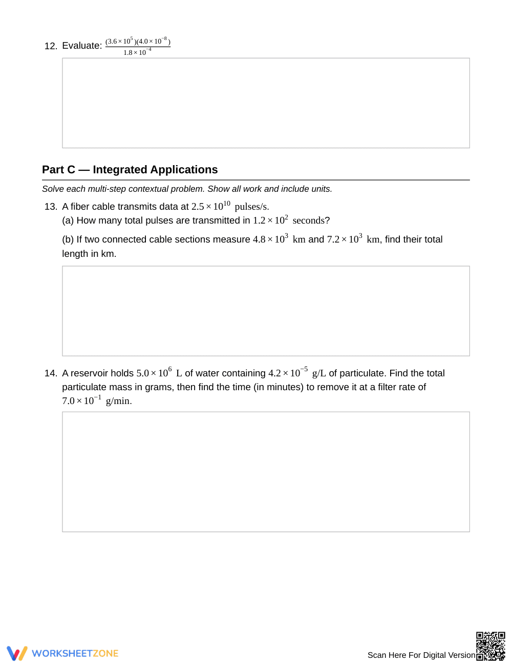 Complete Scientific Notation Worksheet | Grade 8 Math - Page 4