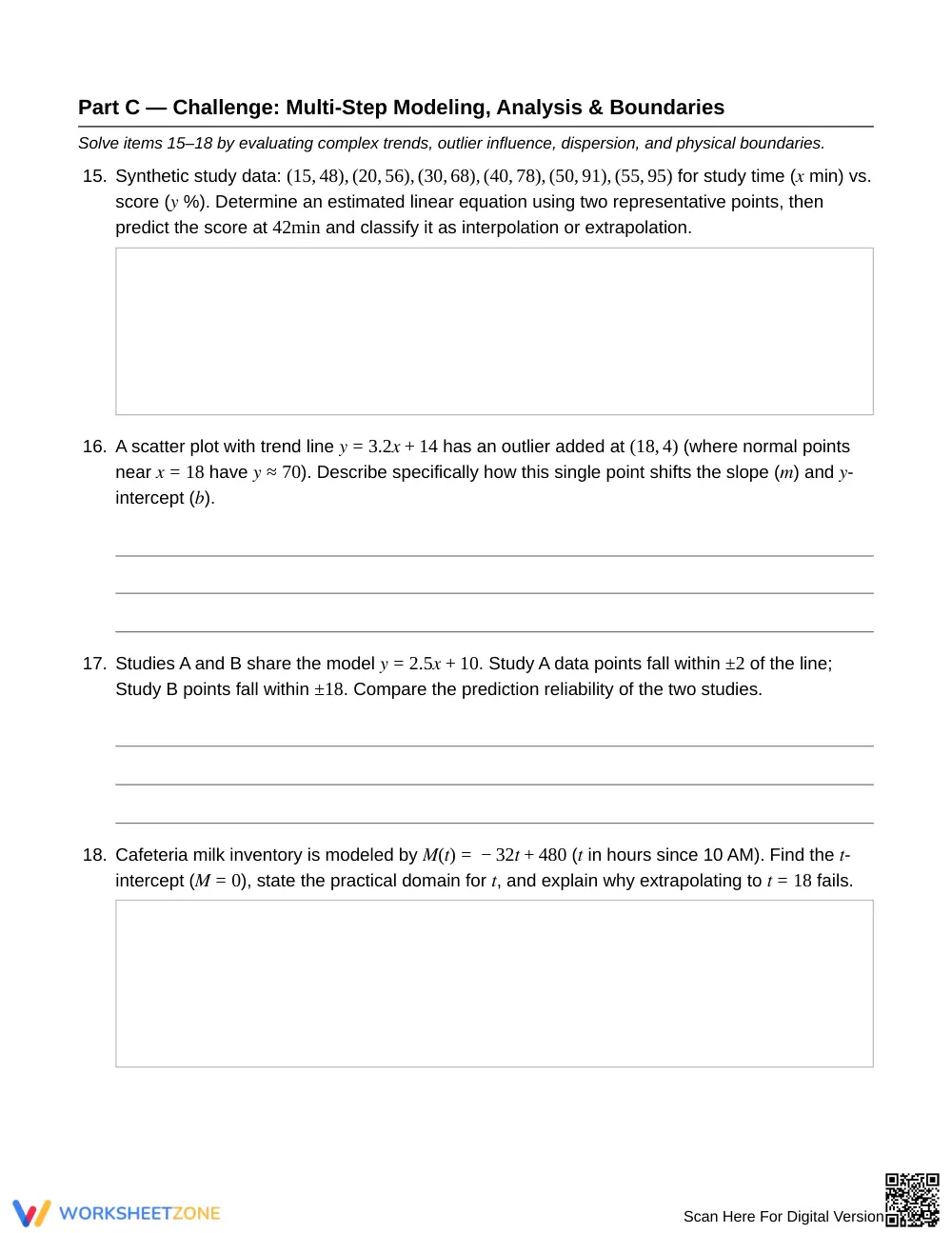 Essential Line of Best Fit Worksheet | Grade 8 Math - Page 5
