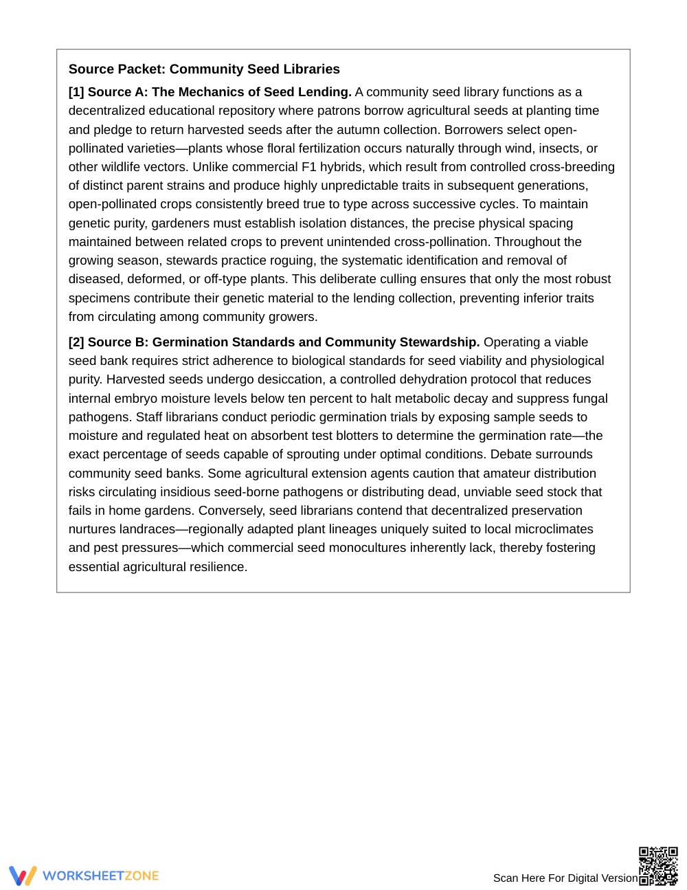Essential Domain Vocabulary Worksheet | Grade 8 ELA - Page 2