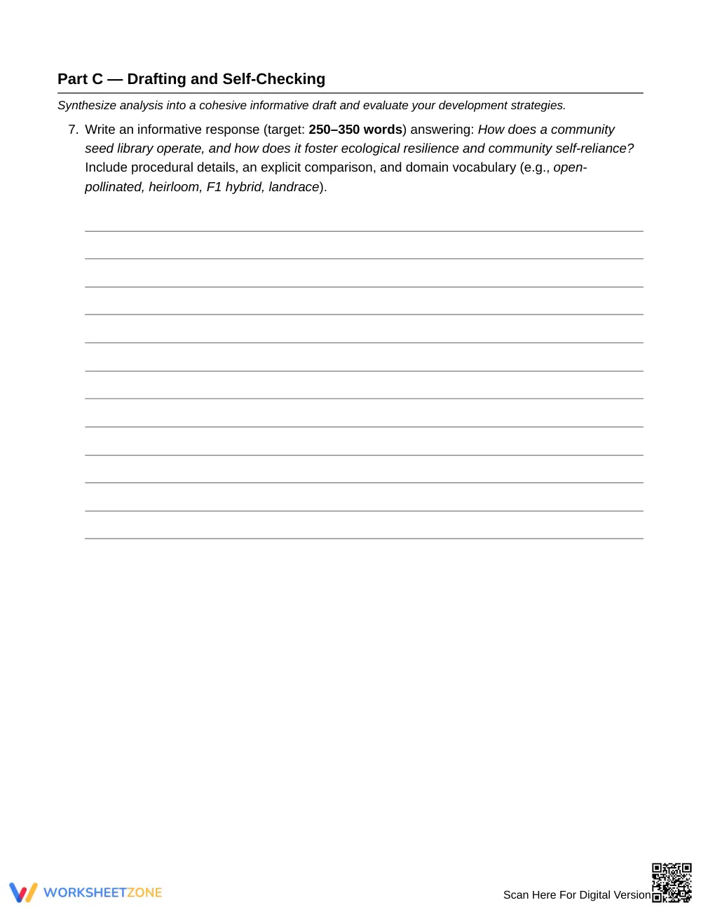 Essential Developing Ideas Worksheet | Grade 8 ELA - Page 4