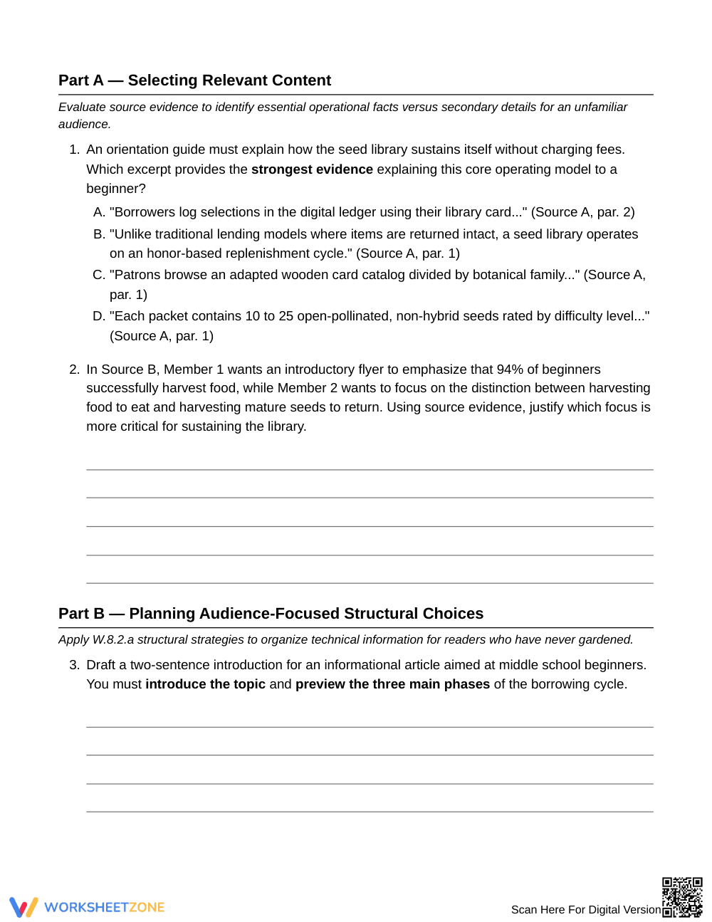Complete Process Explanation Worksheet | Grade 8 ELA - Page 3