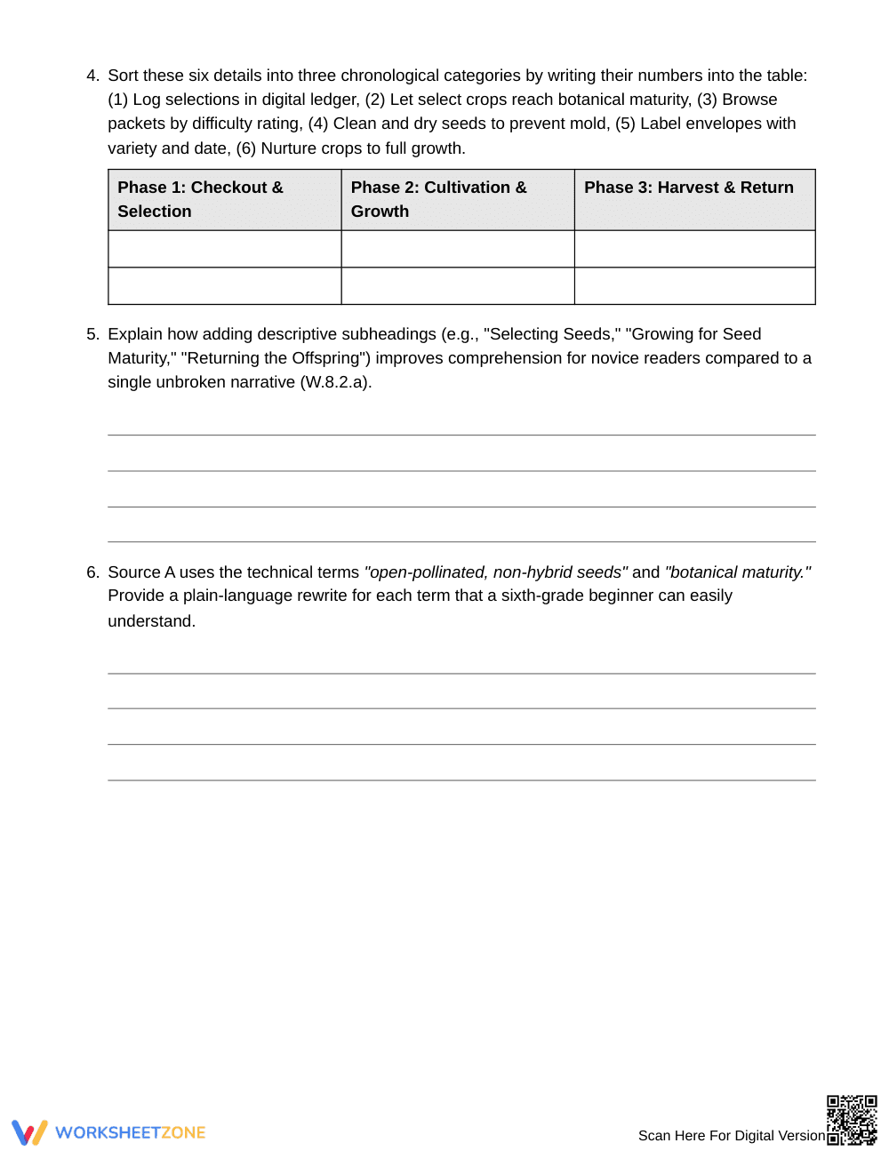 Complete Process Explanation Worksheet | Grade 8 ELA - Page 4