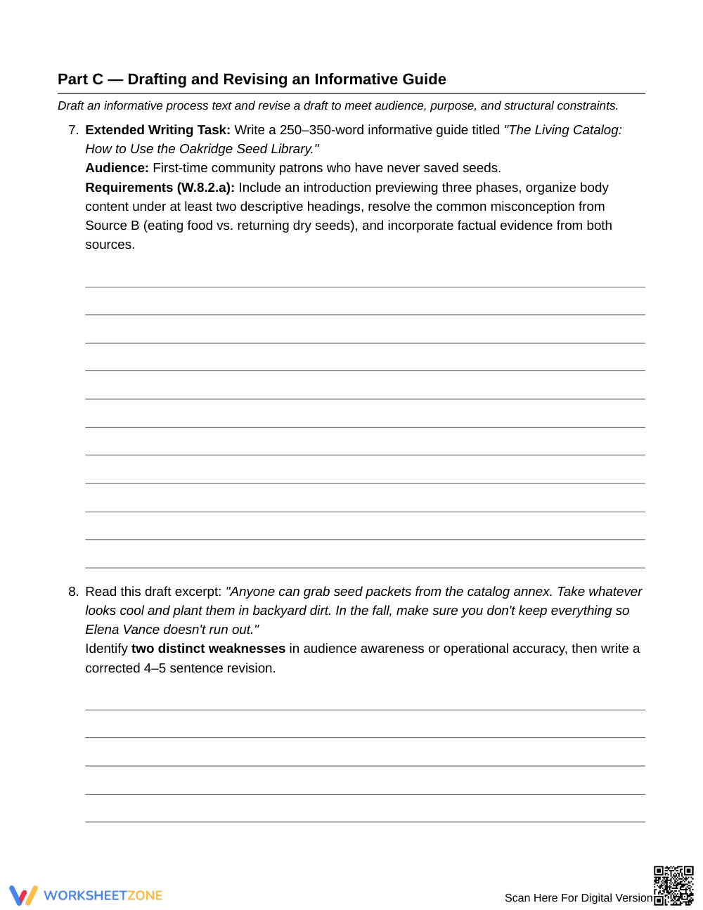 Complete Process Explanation Worksheet | Grade 8 ELA - Page 5