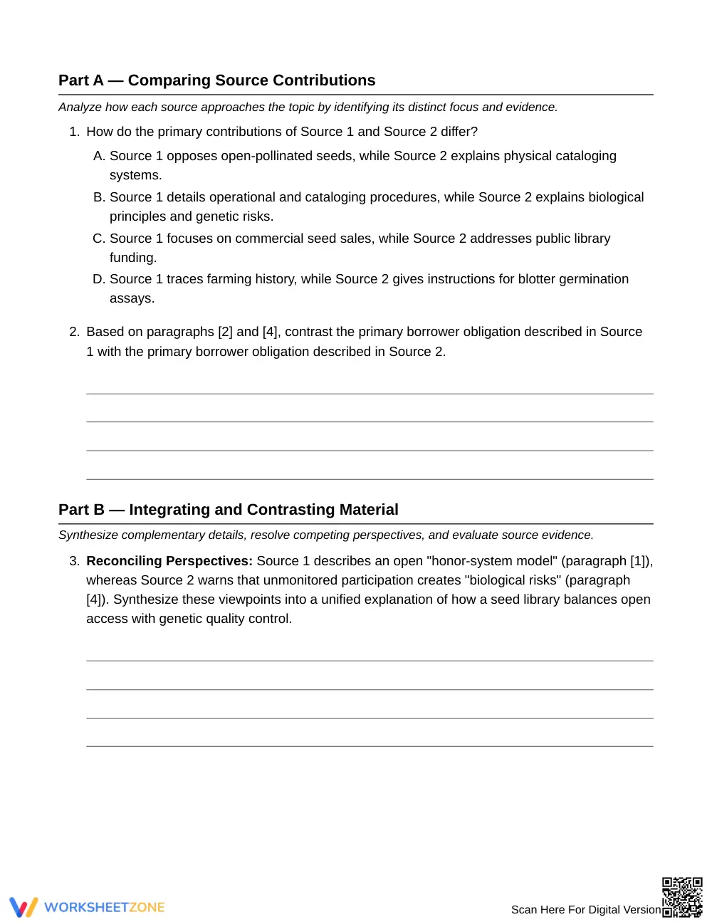 Essential Synthesizing Facts Worksheet | Grade 8 ELA - Page 3