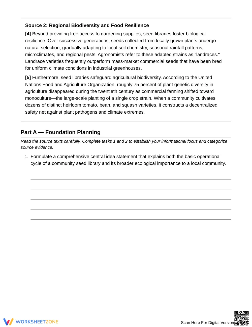 Essential Informative Writing Worksheet | Grade 8 ELA - Page 2