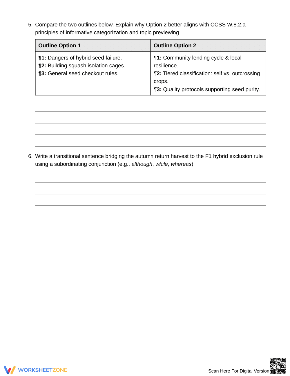 Essential Explaining Exceptions Worksheet | Grade 8 ELA - Page 4