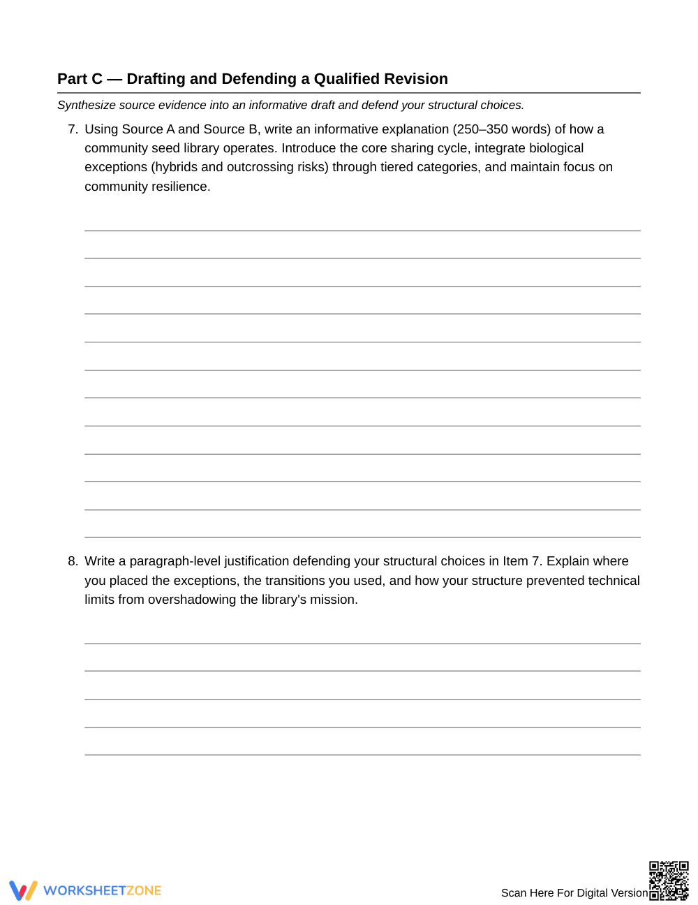 Essential Explaining Exceptions Worksheet | Grade 8 ELA - Page 5