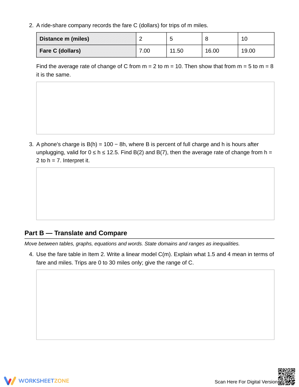Printable Connecting Slopes Worksheet | Grade 9 Algebra I - Page 2