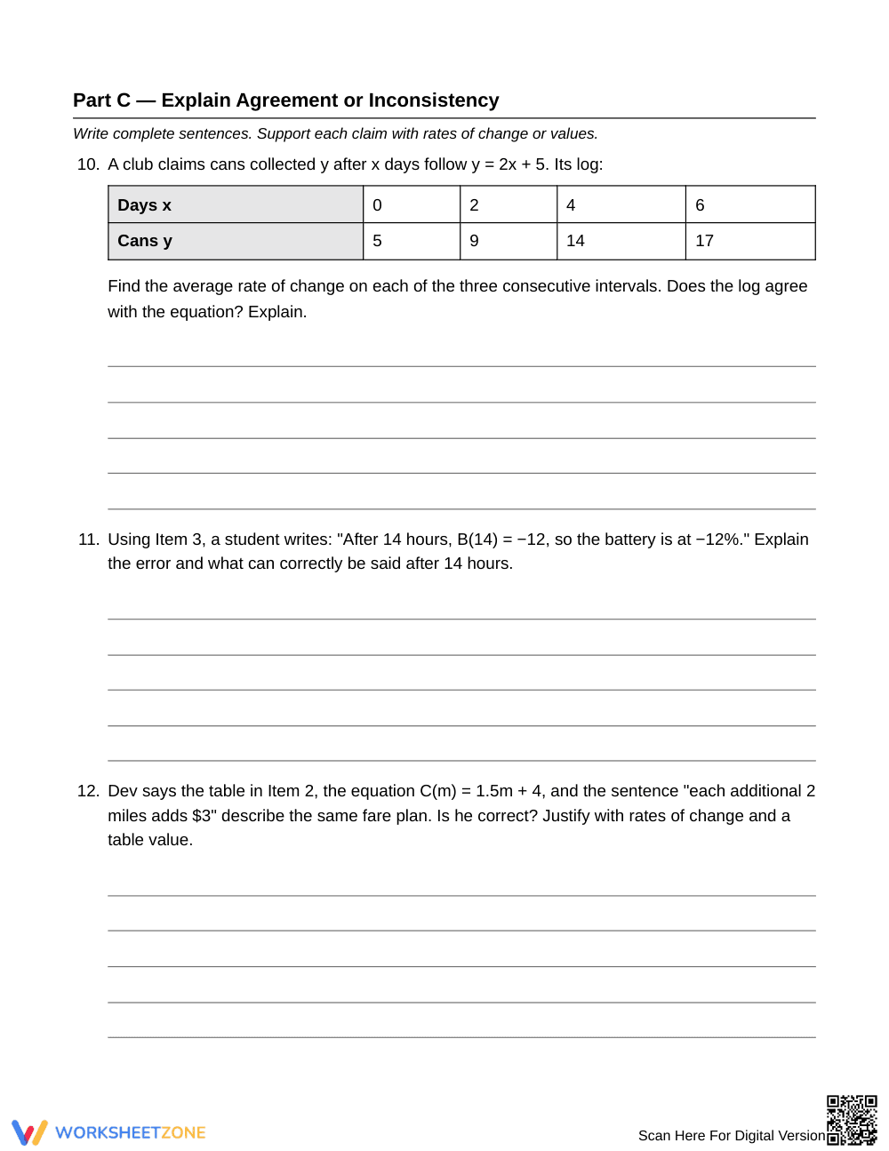Printable Connecting Slopes Worksheet | Grade 9 Algebra I - Page 5