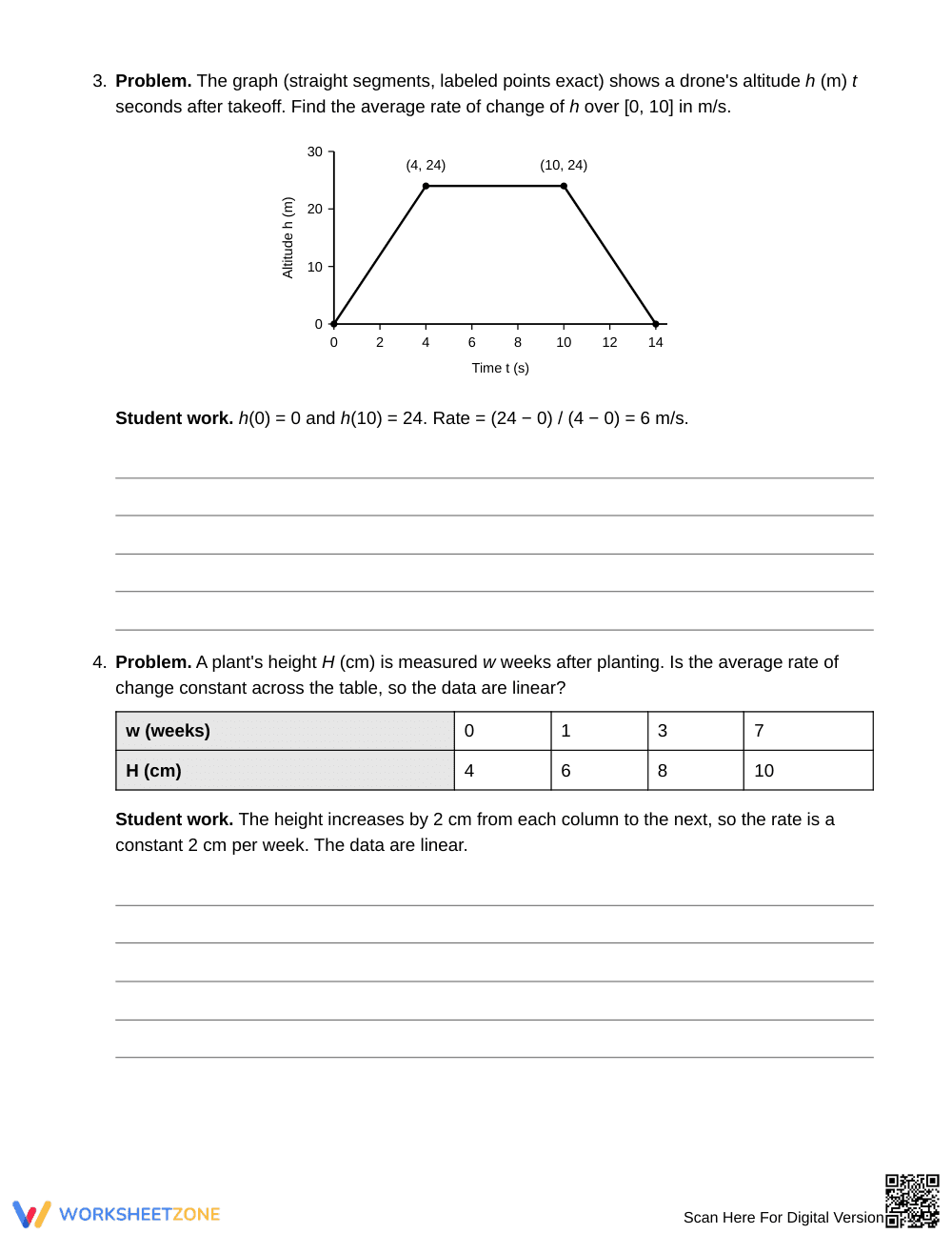 Printable Interval Mismatch Worksheet | Grade 9 Algebra I - Page 3