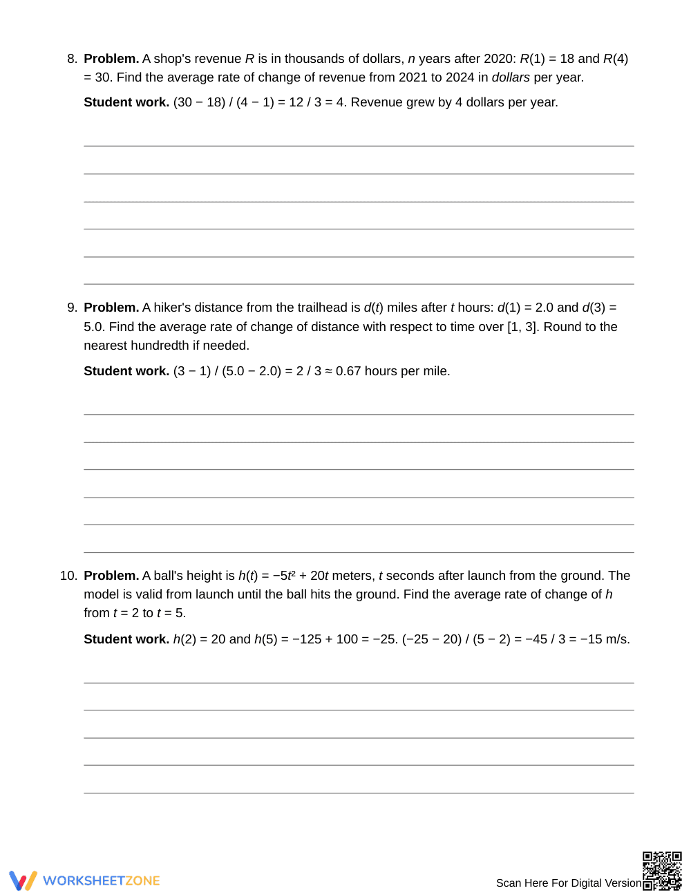 Printable Interval Mismatch Worksheet | Grade 9 Algebra I - Page 5
