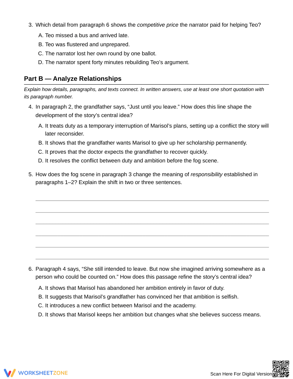 Printable Idea Refinement Worksheet | Grade 9 English I - Page 3
