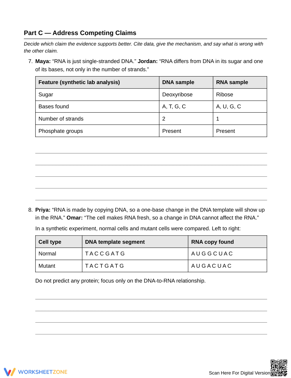 Printable Structure-Function Worksheet | Grade 9 Biology - Page 5