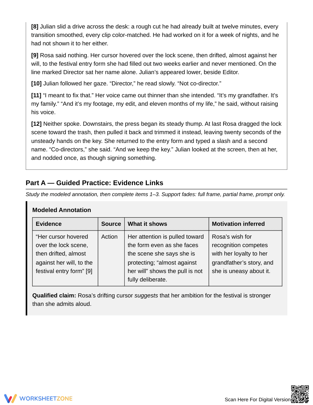 Printable Tracing Motivation Worksheet | Grade 9 English I - Page 2