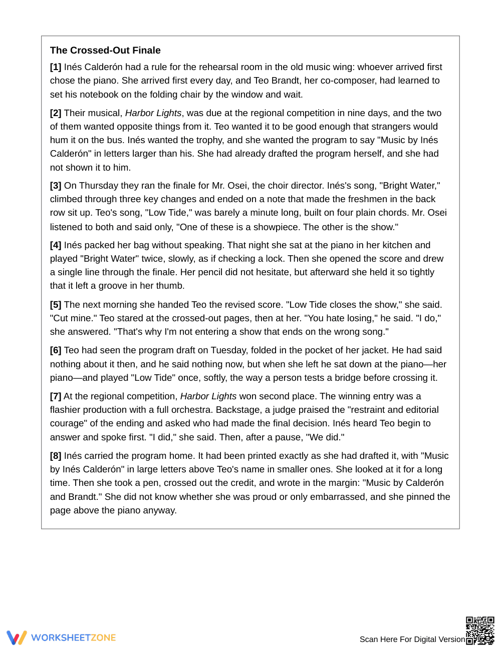 Ready Contradictory Decision Worksheet | Grade 9 English I - Page 2