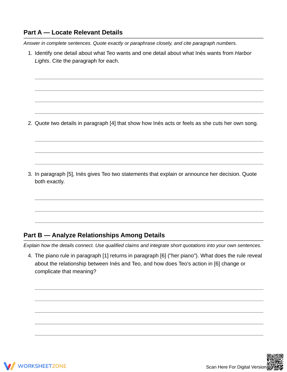 Ready Contradictory Decision Worksheet | Grade 9 English I - Page 3