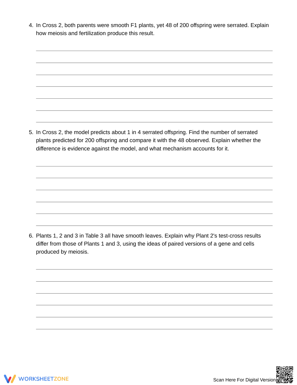 Printable Inheritance Inference Worksheet | Grade 9 Biology - Page 4
