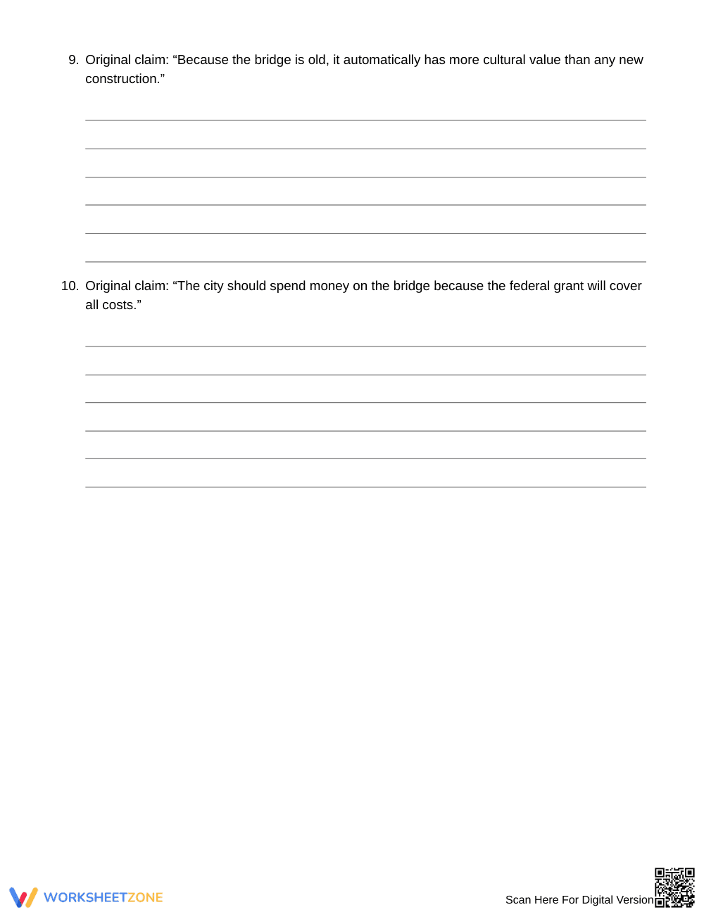 Complete Repairing Bias Claims Worksheet | Grade 9 English I - Page 5
